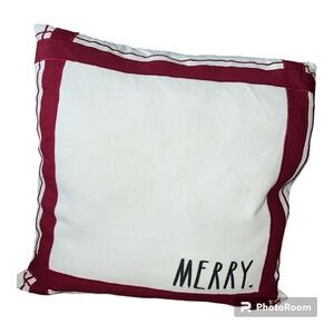 “Merry” Rae Dunn Christmas Pillow
